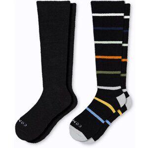 Comrad Set of 2 Cozy Knee-High Compression Socks  Size Large  15804